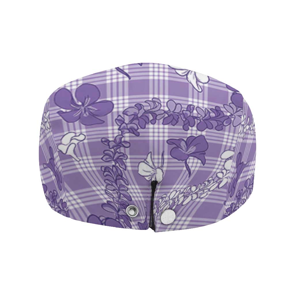 Poni Aloha Hawaii Jeff Hat Plumeria Lei With Palaka Motif LT14 - Polynesian Pride