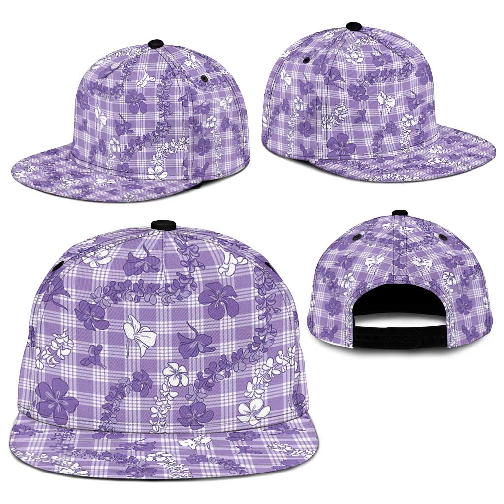 Poni Aloha Hawaii Snapback Cap Plumeria Lei With Palaka Motif LT14 - Polynesian Pride