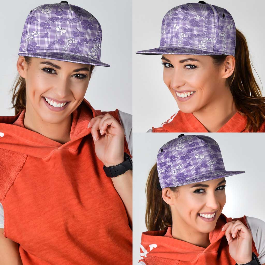 Poni Aloha Hawaii Snapback Cap Plumeria Lei With Palaka Motif LT14 - Polynesian Pride