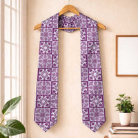 Poni Palaka Quilt Hawaii Graduation Stole Hawaiian Tropical Monstera Sea Turtle