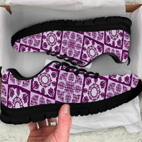 Poni Palaka Quilt Hawaii Sneakers Hawaiian Tropical Monstera Sea Turtle