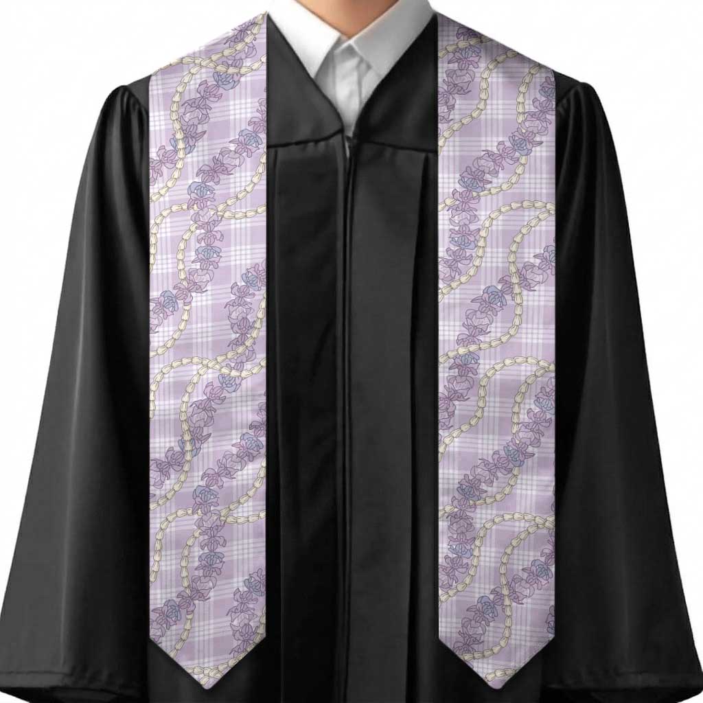 Pua Kalaunu Lei Graduation Stole Palaka Pattern