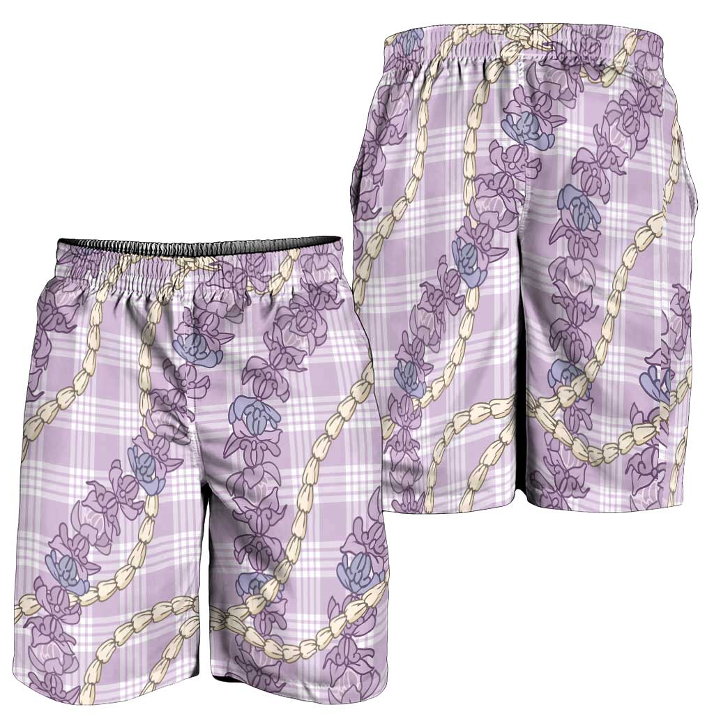 Pua Kalaunu Lei Shorts for Men Palaka Pattern