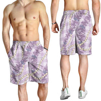Pua Kalaunu Lei Shorts for Men Palaka Pattern