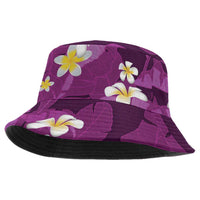 Purple Banana Leaf Hawaii Bucket Hat Lau Maia Plumeria Tropical Summer Vibes LT14 One Size Purple - Polynesian Pride