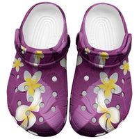 Purple Banana Leaf Hawaii Clogs Shoes Lau Maia Plumeria Tropical Summer Vibes LT14 Purple - Polynesian Pride