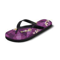 Purple Banana Leaf Hawaii Flip Flops Lau Maia Plumeria Tropical Summer Vibes LT14 - Polynesian Pride