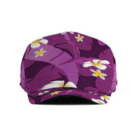 Purple Banana Leaf Hawaii Jeff Hat Lau Maia Plumeria Tropical Summer Vibes LT14 Purple - Polynesian Pride