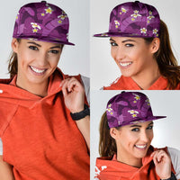 Purple Banana Leaf Hawaii Snapback Cap Lau Maia Plumeria Tropical Summer Vibes LT14 - Polynesian Pride