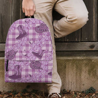 Purple Palaka Hawaii Cowboy Backpack Puakenikeni Lei Paniolo Papale Seamless Vibes LT14 - Polynesian Pride