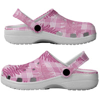 Purple Palaka Hawaii Palapalai Clogs Shoes Hawaiian Fern