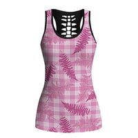 Purple Palaka Hawaii Palapalai Hollow Tank Top Hawaiian Fern