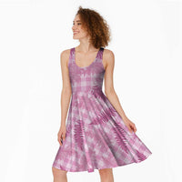 Purple Palaka Hawaii Palapalai Midi Dress Hawaiian Fern