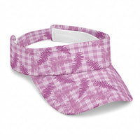 Purple Palaka Hawaii Palapalai Sun Visor Cap Hawaiian Fern