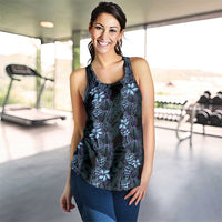 Purple Paradise Hawaii Shell Lei Women Racerback Tank Hawaiian Sunrise Shell Hebrew Cone Plumeria - Polynesian Pride