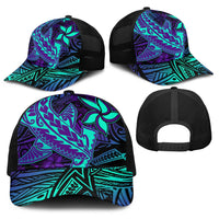 Purple Paradise Polynesian Baseball Net Cap Hawaiian Tribal Hammerhead Shark - Polynesian Pride