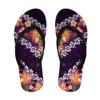 Purple Polynesia Flip Flops Plumeria Hibiscus Tropical Vibes LT14 Purple - Polynesian Pride