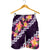 Purple Polynesia Shorts for Men Plumeria With Hibiscus Pattern Tropical Vibes - Polynesian Pride
