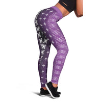 Purple Samoa Malu Tattoo Inspired Leggings