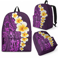 Purple Tropical Plumeria With Galaxy Polynesian Art Backpack LT14 - Polynesian Pride