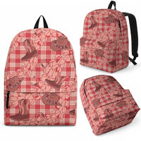 Red Palaka Hawaii Cowboy Backpack Puakenikeni Lei Paniolo Papale Seamless Vibes LT14 - Polynesian Pride