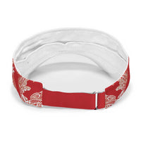 Red Palaka Hawaii Leis Sun Visor Cap Hawaiian-plaid Elegant Tropical Vibes
