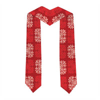 Red Palaka Quilt Hawaii Graduation Stole Traditional Hawaii-plaid Pattern - Polynesian Pride