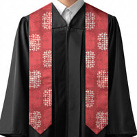 Red Palaka Quilt Hawaii Graduation Stole Traditional Hawaii-plaid Pattern - Polynesian Pride
