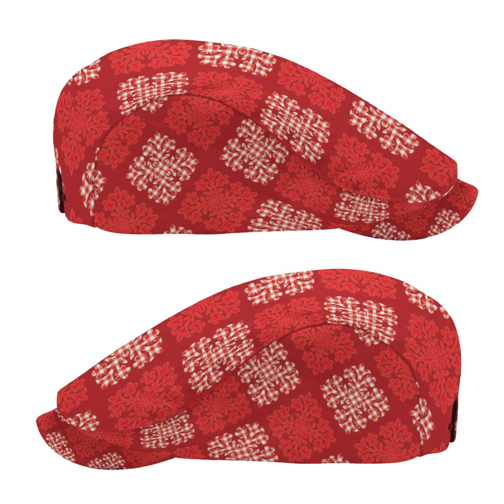 Red Palaka Quilt Hawaii Jeff Hat Traditional Hawaii-plaid Pattern LT14 - Polynesian Pride