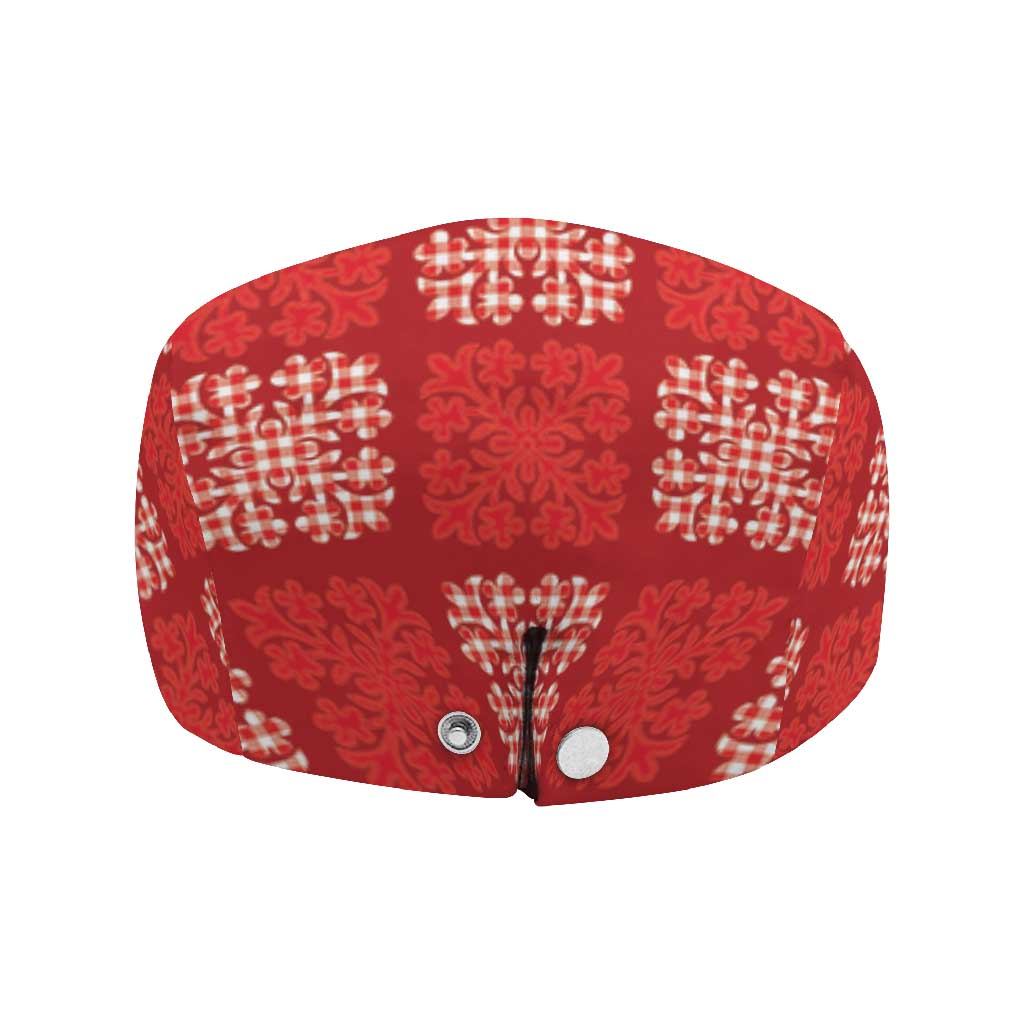Red Palaka Quilt Hawaii Jeff Hat Traditional Hawaii-plaid Pattern LT14 - Polynesian Pride