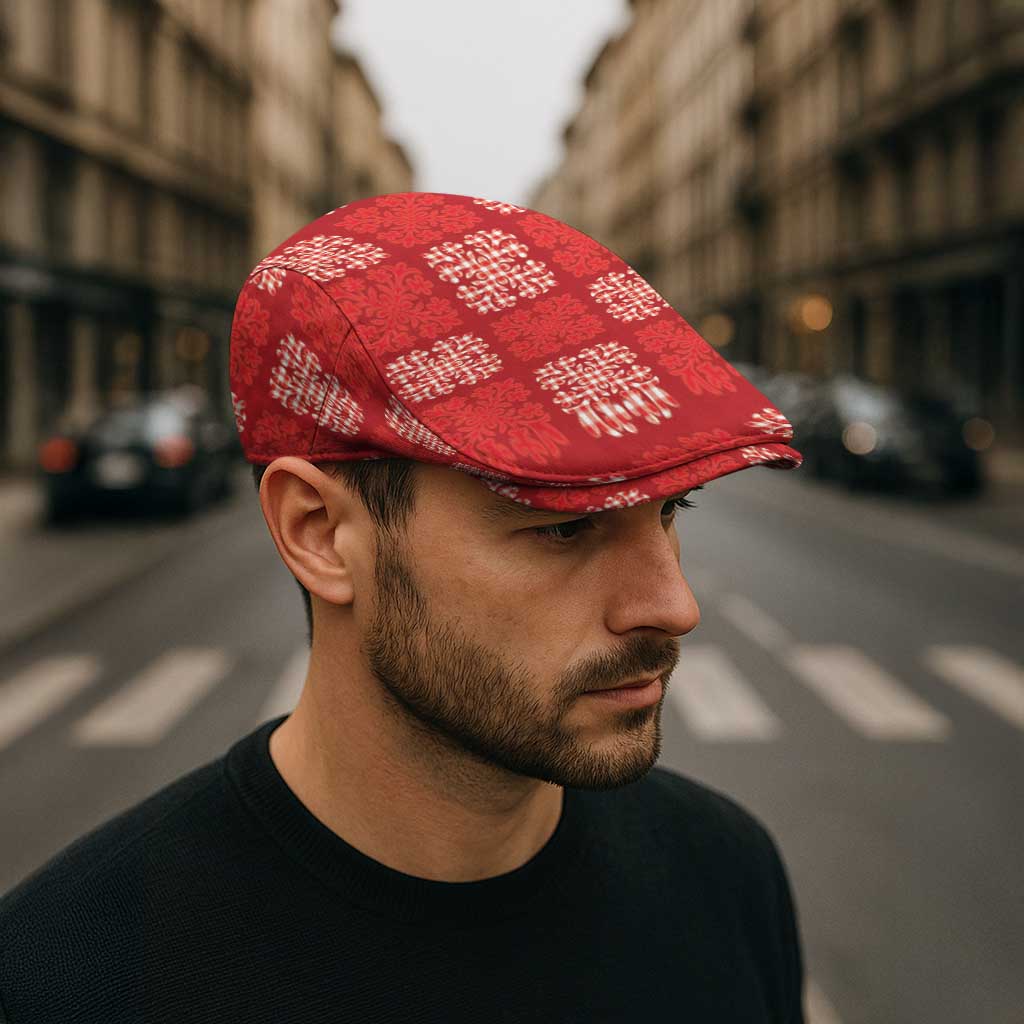 Red Palaka Quilt Hawaii Jeff Hat Traditional Hawaii-plaid Pattern LT14 - Polynesian Pride