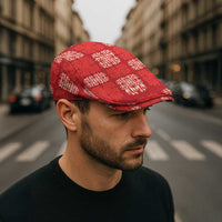 Red Palaka Quilt Hawaii Jeff Hat Traditional Hawaii-plaid Pattern LT14 - Polynesian Pride