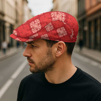 Red Palaka Quilt Hawaii Jeff Hat Traditional Hawaii-plaid Pattern LT14 - Polynesian Pride