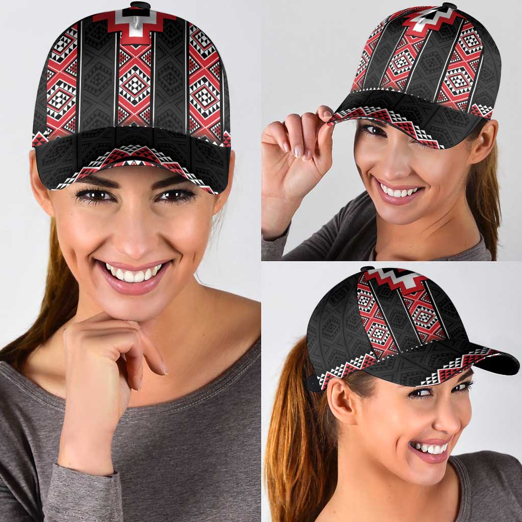 Red Taniko Aotearoa Classic Cap Niho Taniwha Mix Poutama LT14