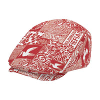 Red Tonga Kilisimasi Fiefia Jeff Hat Pacific Patchwork Xmas Vibes - Polynesian Pride