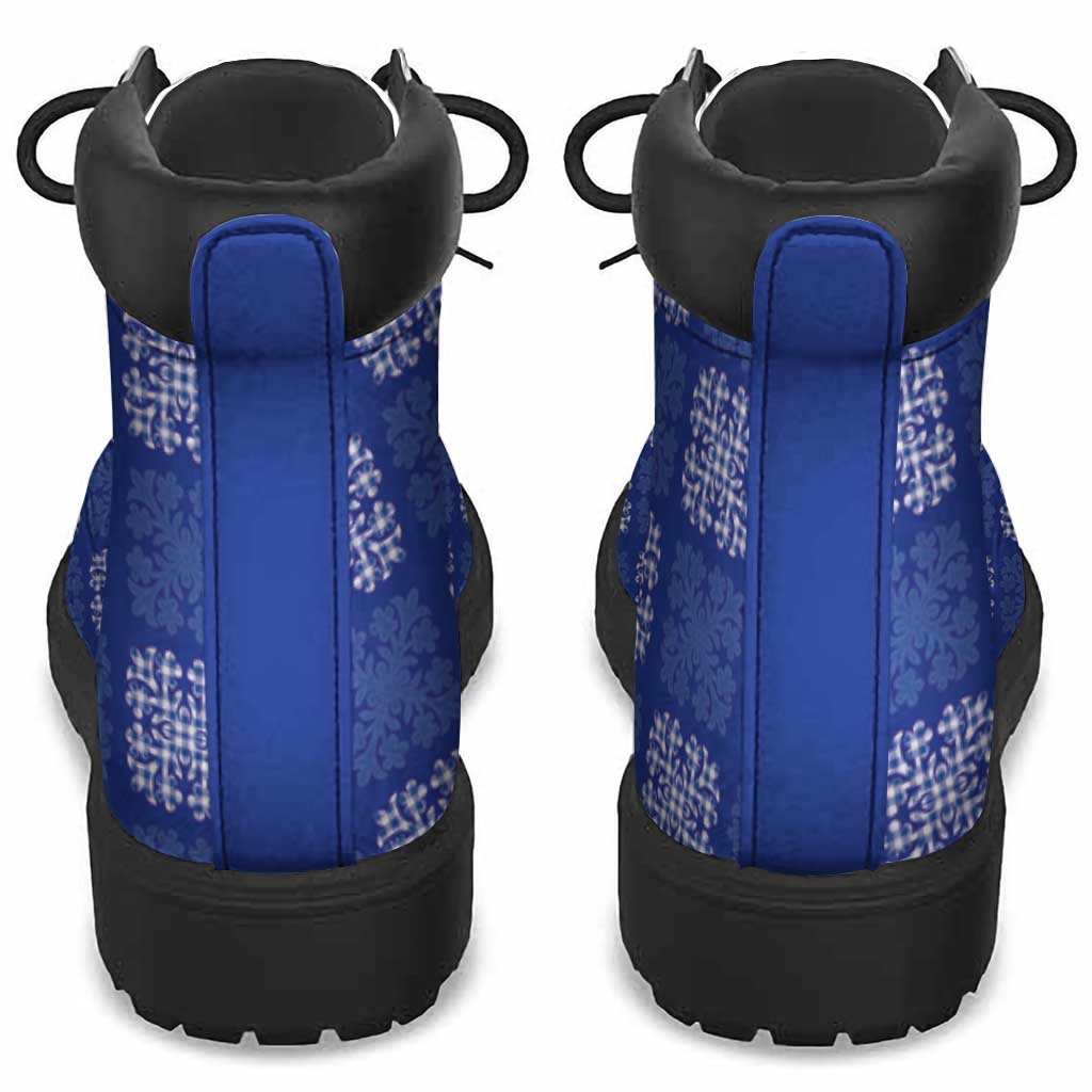 Royal Blue Palaka Quilt Hawaii All Season Boots Traditional Hawaii-plaid Pattern LT14 - Polynesian Pride
