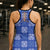 Royal Blue Palaka Quilt Hawaii Hollow Tank Top Traditional Hawaii-plaid Pattern - Polynesian Pride