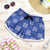 Royal Blue Palaka Quilt Hawaii Shorts for Women Traditional Hawaii-plaid Pattern - Polynesian Pride