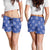 Royal Blue Palaka Quilt Hawaii Shorts for Women Traditional Hawaii-plaid Pattern - Polynesian Pride