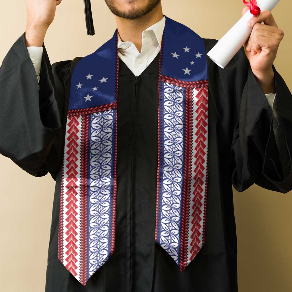 Samoa Flag Graduation Stole Ula Fala With Samoan Siapo