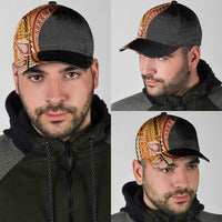 Samoa Siapo Tapa Pattern Half Style Classic Cap Yellow Color LT03