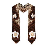 Samoa Teuila Graduation Stole Samoan Siapo Pattern Brown Version