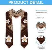 Samoa Teuila Graduation Stole Samoan Siapo Pattern Brown Version