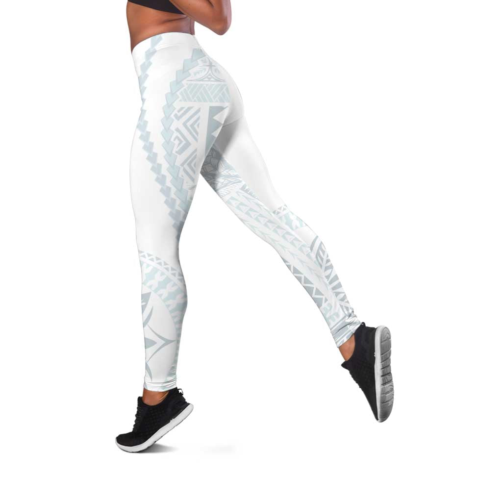 Samoa White Sunday Leggings Classic Siapo Style