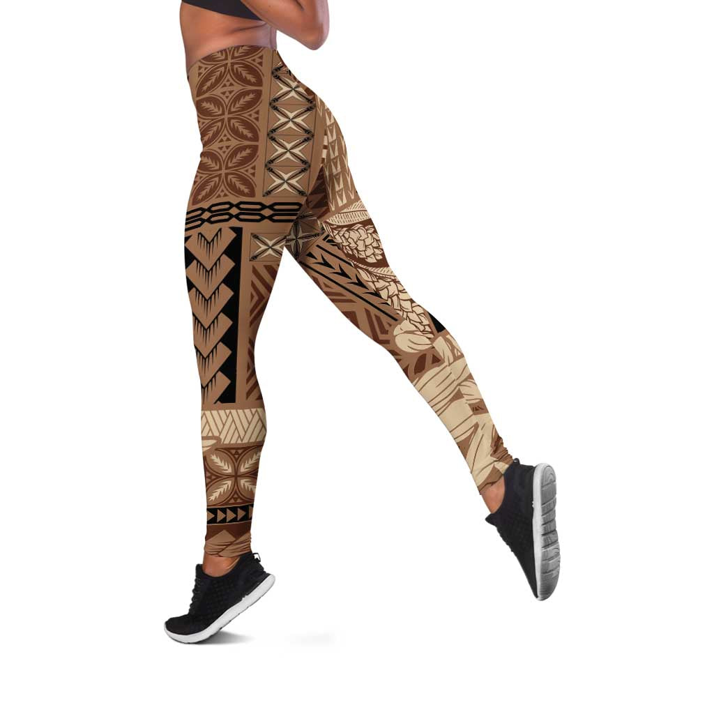 Samoa Women's Day Leggings Tiale Flower Mix Siapo Tapa LT7