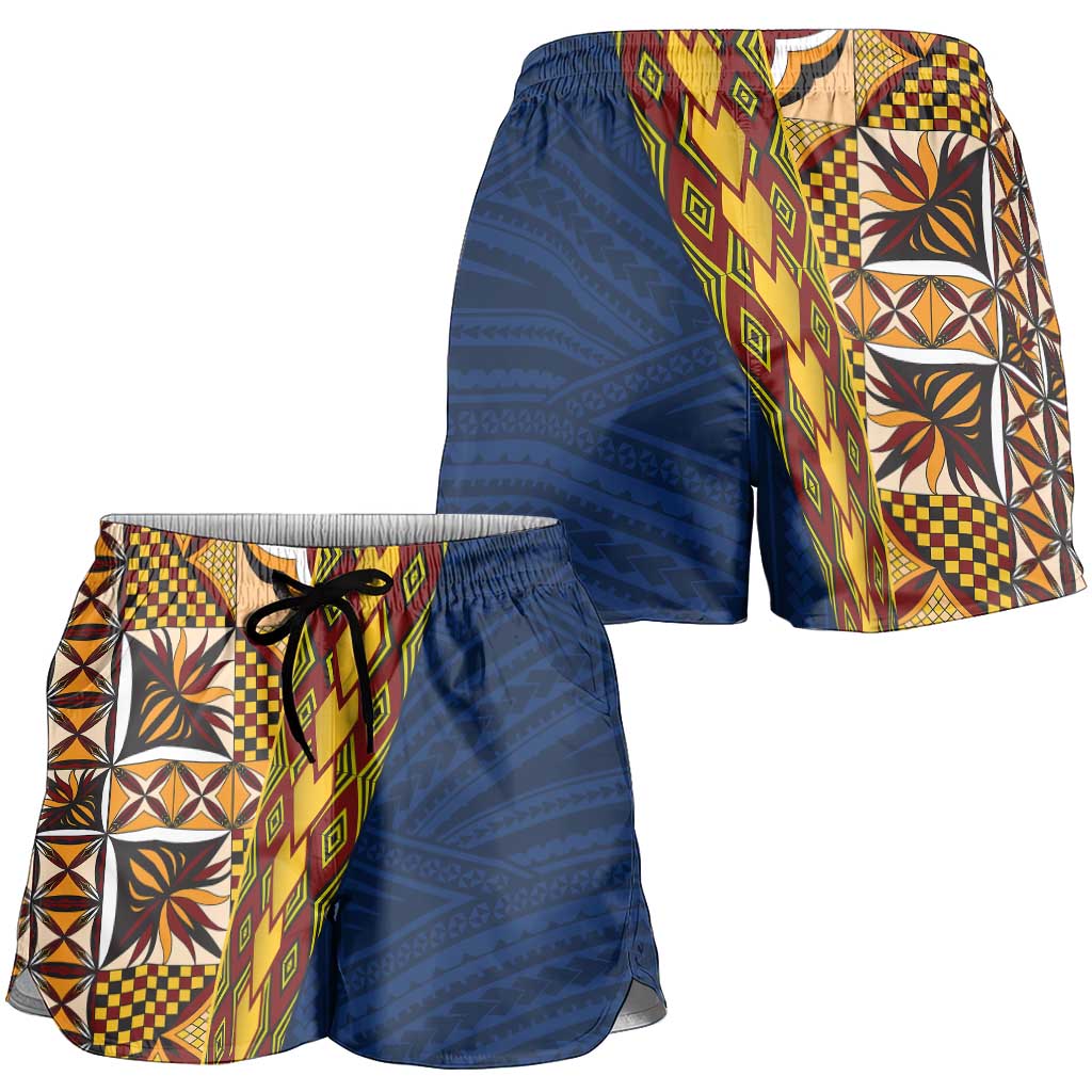 Samoan Siapo Shorts for Women Tatau Pattern Half Style - Polynesian Pride