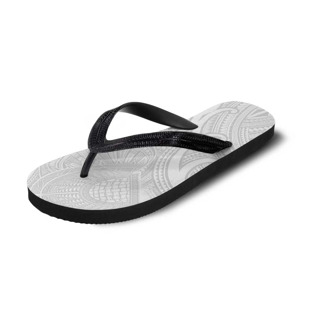 Samoan Traditional Art Tattoos Flip Flops Tatau Roman Reigns White Color - Polynesian Pride