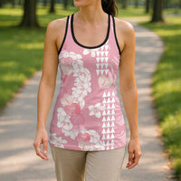 Soft Pink Hawaii Anthurium Plumeria Lei Hollow Tank Top
