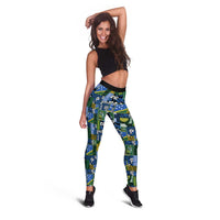 Solomon Islands Meri Kirihimete Leggings Pacific Patchwork Xmas Vibes - Polynesian Pride