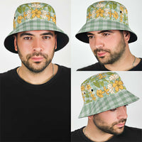 Squares Puakenikeni and Kalo Bucket Hat Turquoise Palaka Hawaiian Quilt Pattern LT9 - Polynesian Pride